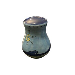 Brushes Hand Painted KIC Ceramic Salt Shaker Ocean Waves